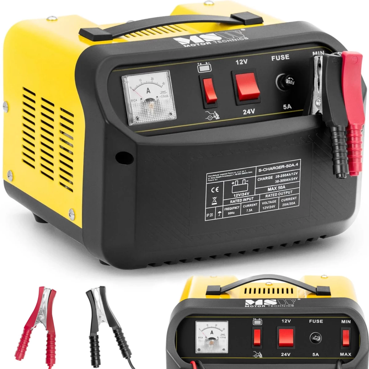 Automobilinis įkroviklis Su Avariniu Starteriu 12/24 V 45 A