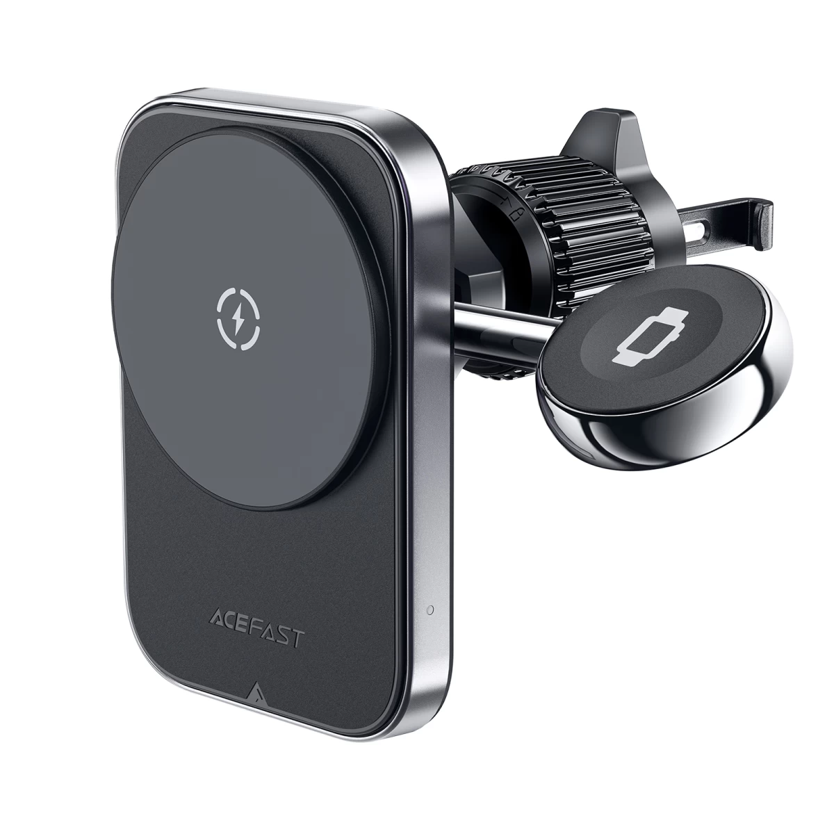 Automobilinis Laikiklis 2-in-1 Su Indukciniu įkrovikliu Telefonui Ir Išmaniajam Laikrodžiui Magsafe Qi Juodas Automobilinis Laikiklis 2-in-1 Su Indukciniu įkrovikliu Telefonui Ir Išmaniajam Laikrodžiui Magsafe Qi Juodas