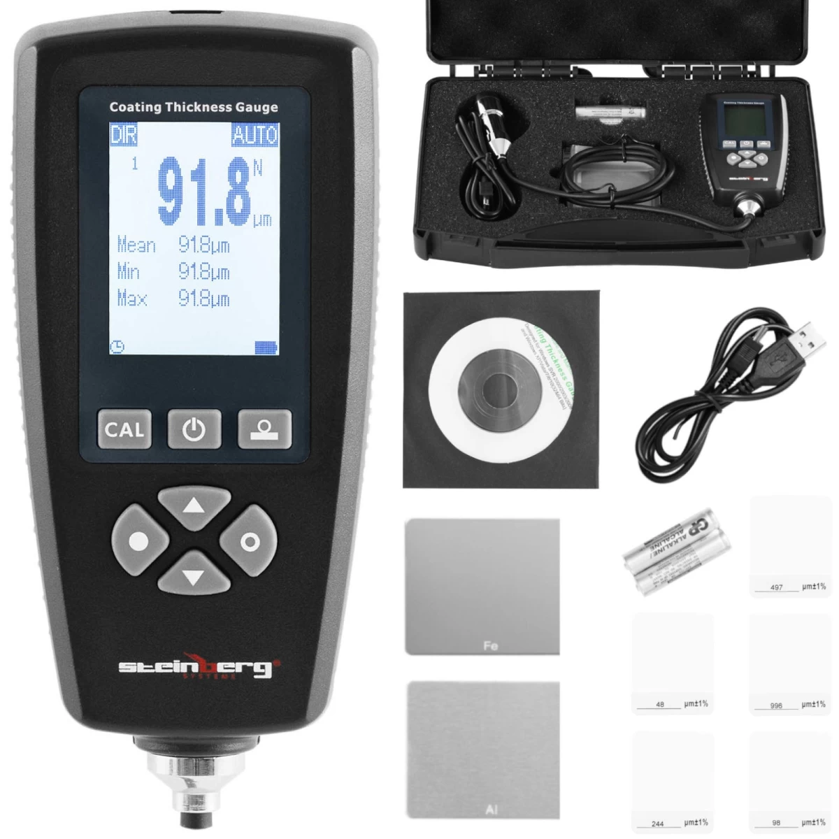 Automobilinių Dažų Storio Testeris, Kurio Diapazonas 0 - 2000 µm Usb