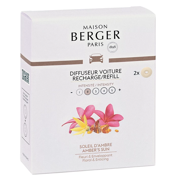 Automobilio kvapo papildymas Maison Berger Amber&#039;s Sun