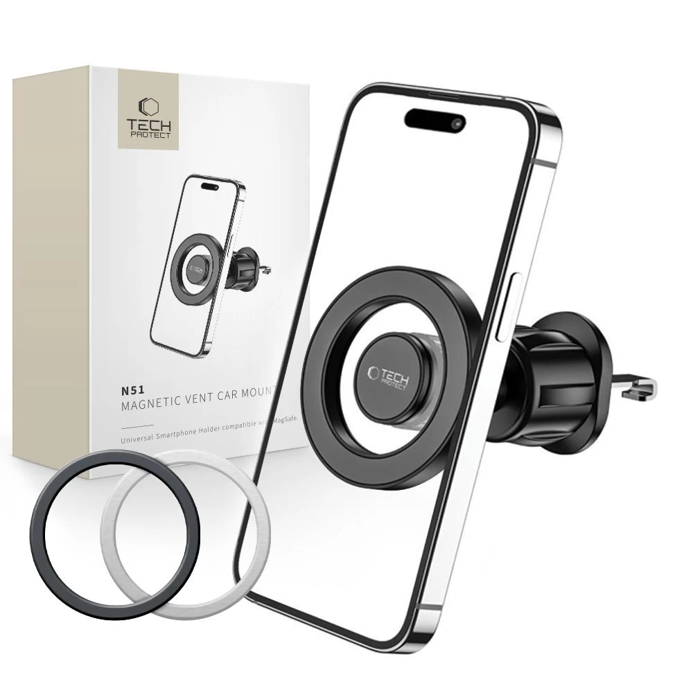 Automobilio Telefono Laikiklis Priekiniam Stiklui Su magsafe N51 - Juodas