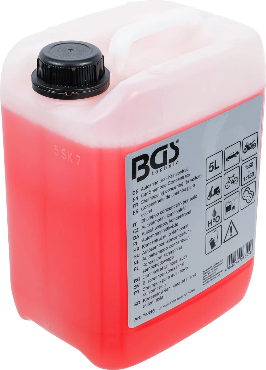 Automobilių šampūno koncentratas | raudonas | 5 l (74416)