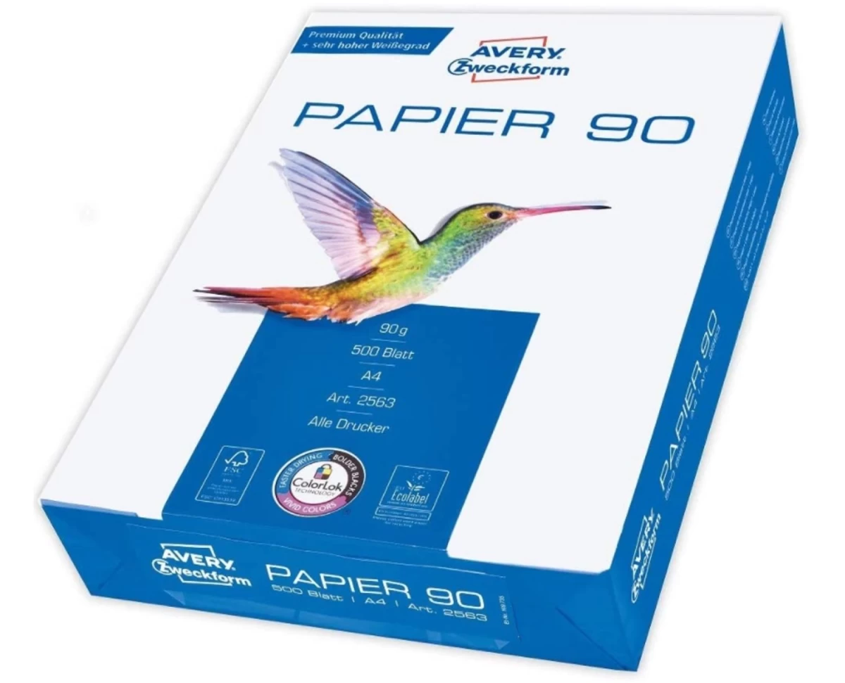 Avery Zweckform, Spausdintuvų Ir Kopijavimo Aparatų Popierius, 1 Pakuotė (vokietijos Produktai). Avery Zweckform, Spausdintuvų Ir Kopijavimo Aparatų Popierius, 1 Pakuotė (vokietijos Produktai).