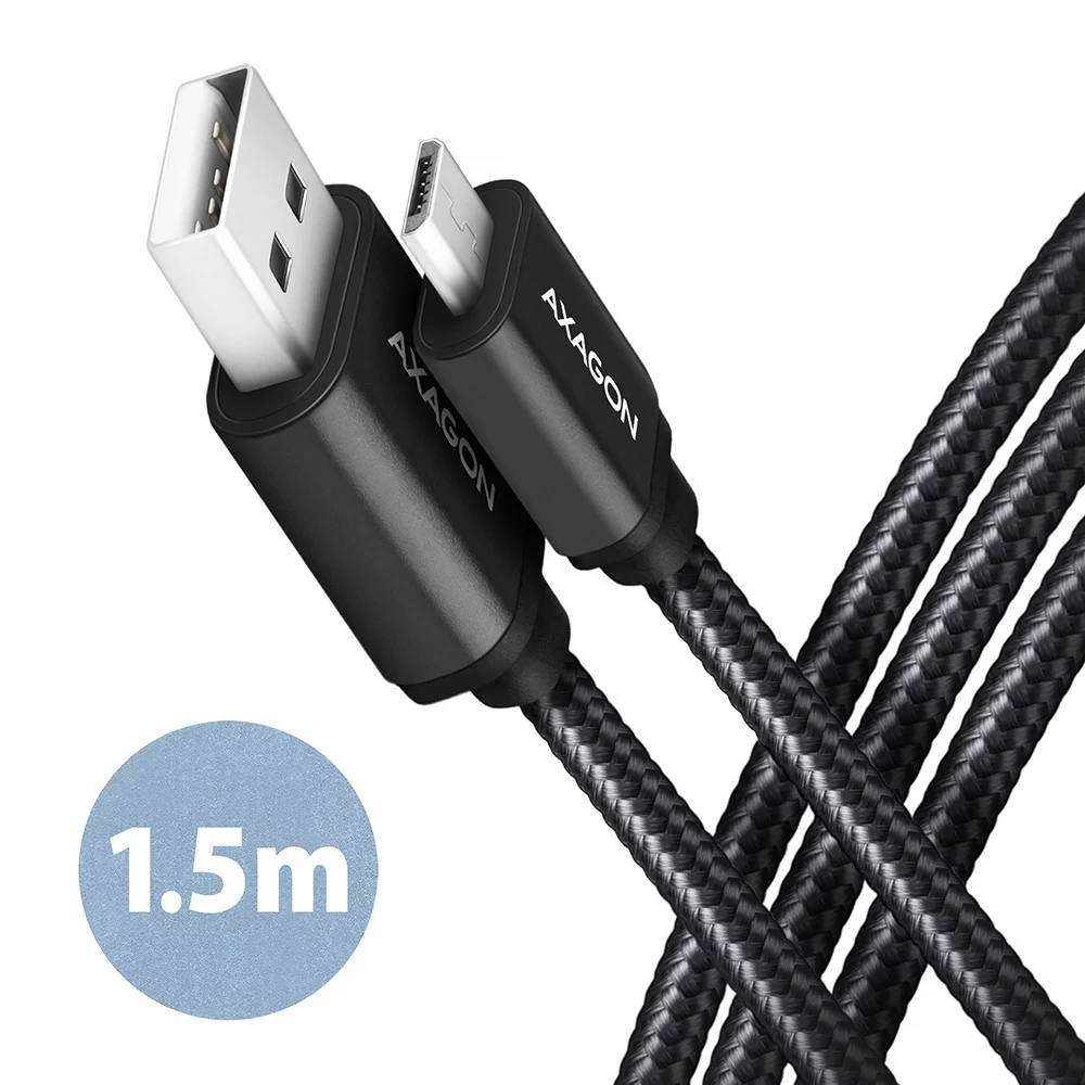 AXAGON BUMM-AM15AB cabl e MicroUSB &lt;-&gt; USB-A 1.