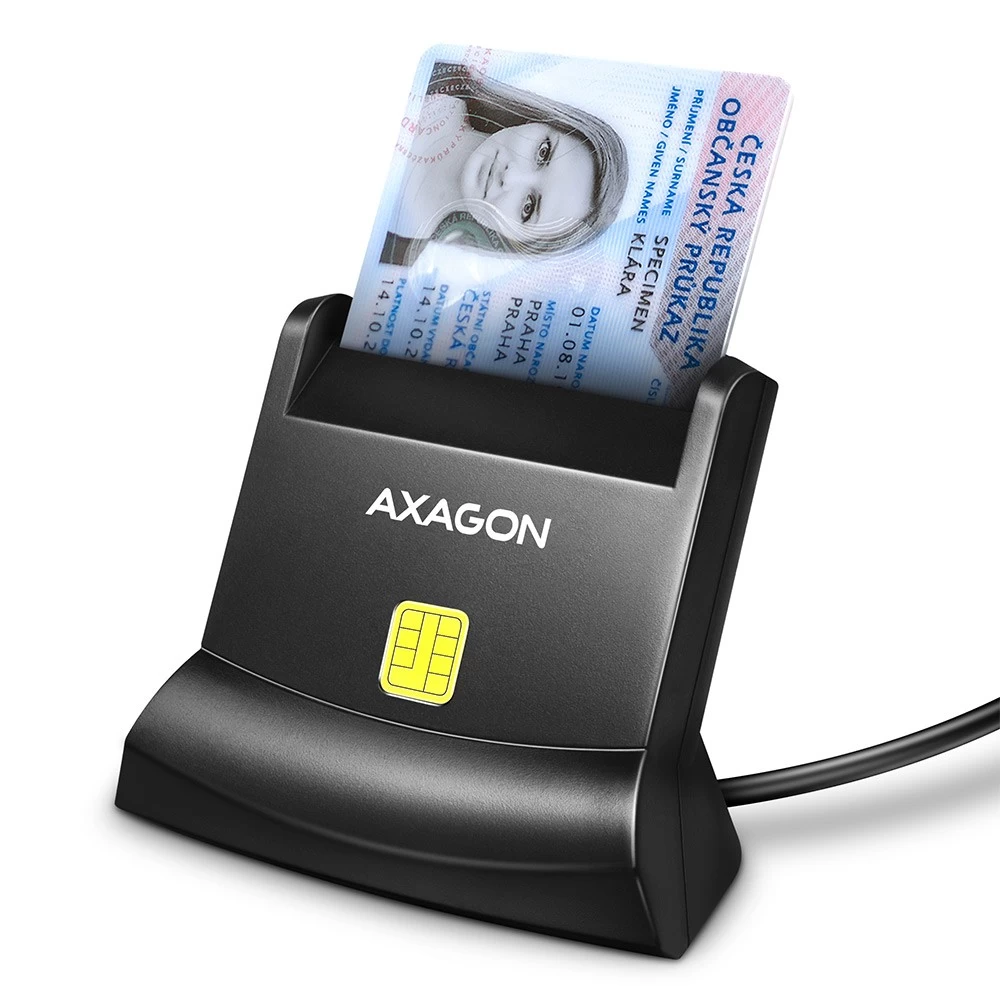 AXAGON CRE-SM4N Smart   card reader USB 1.3m ca