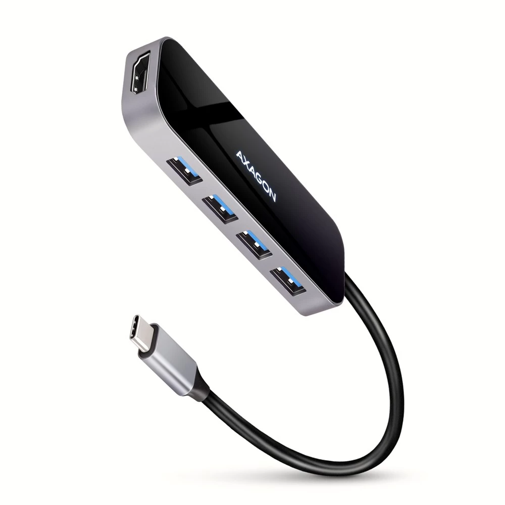 AXAGON HMC-6H4A Hub 4x  USB-A + HDMI PD 100W