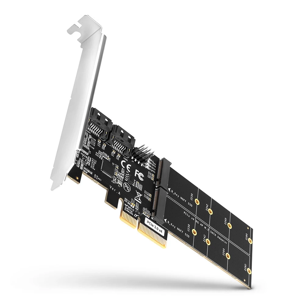 AXAGON PCES-SA4M2 PCIe  controller 2x port + M.