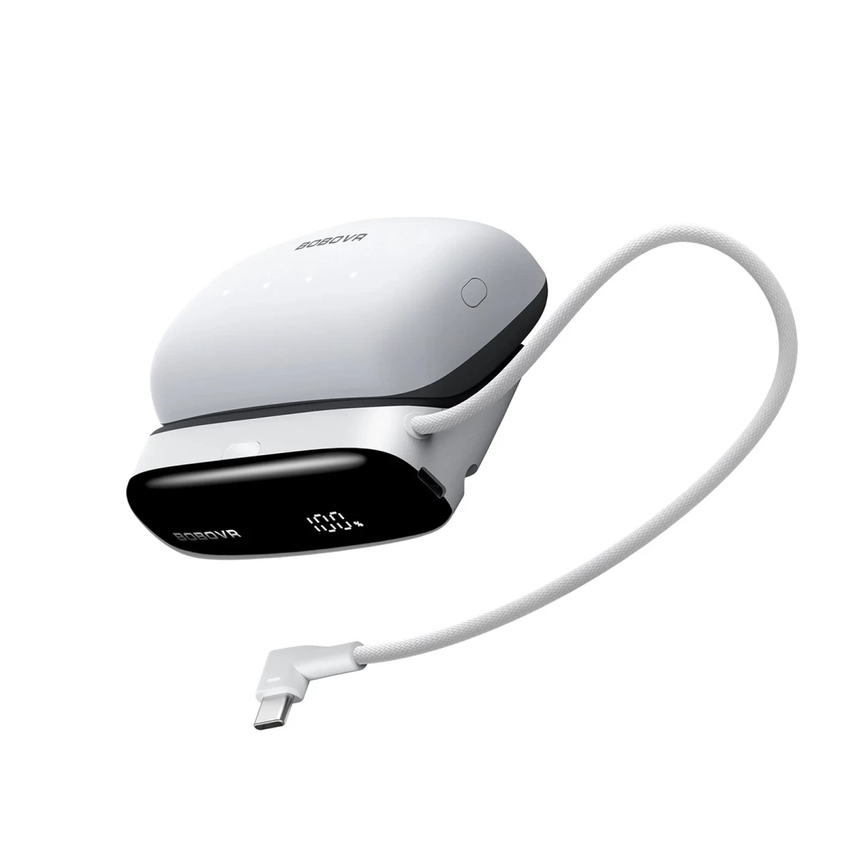 B100 Akumuliatoriaus Doko Stotelė Ir Powerbankas 2in1 - Baltas