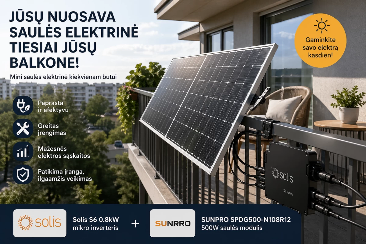 Gyvenate bute? Turėkite savo saulės elektrinę.