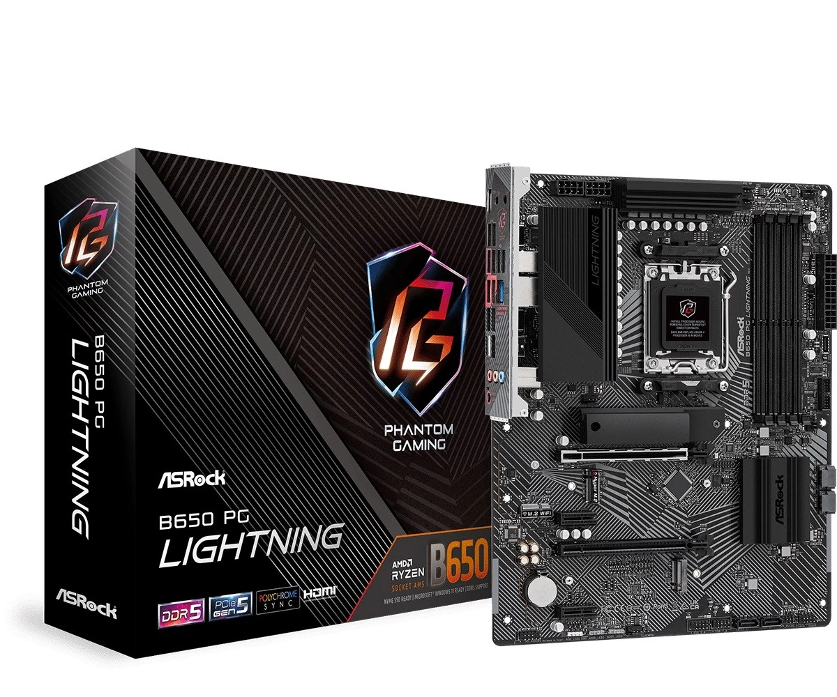 B650 PG LIGHTNING AM5   4DDR5 HDMI M.2 ATX