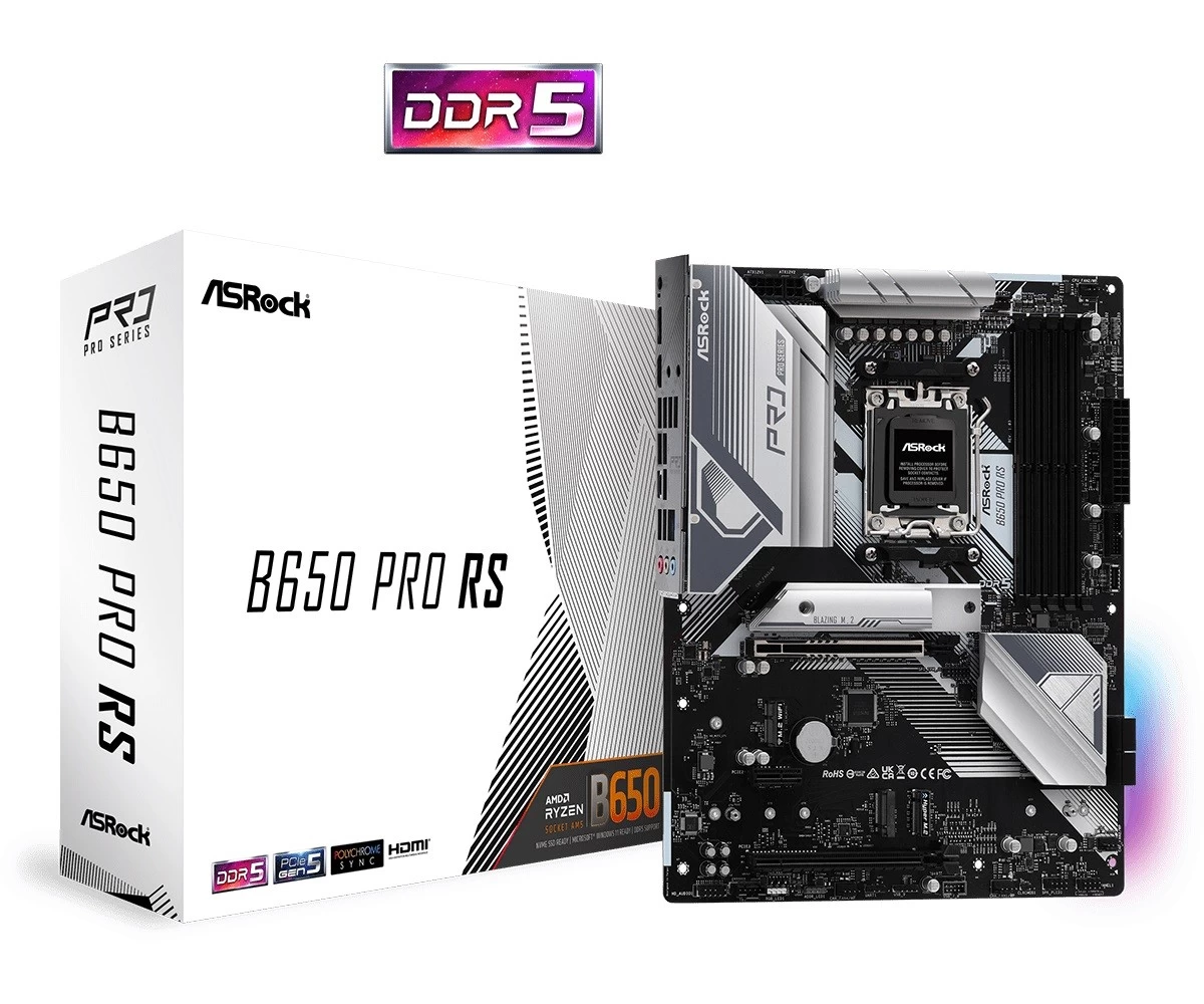 B650 PRO RS AM5 4DDR5   HDMI M.2 DP USB3.2 ATX