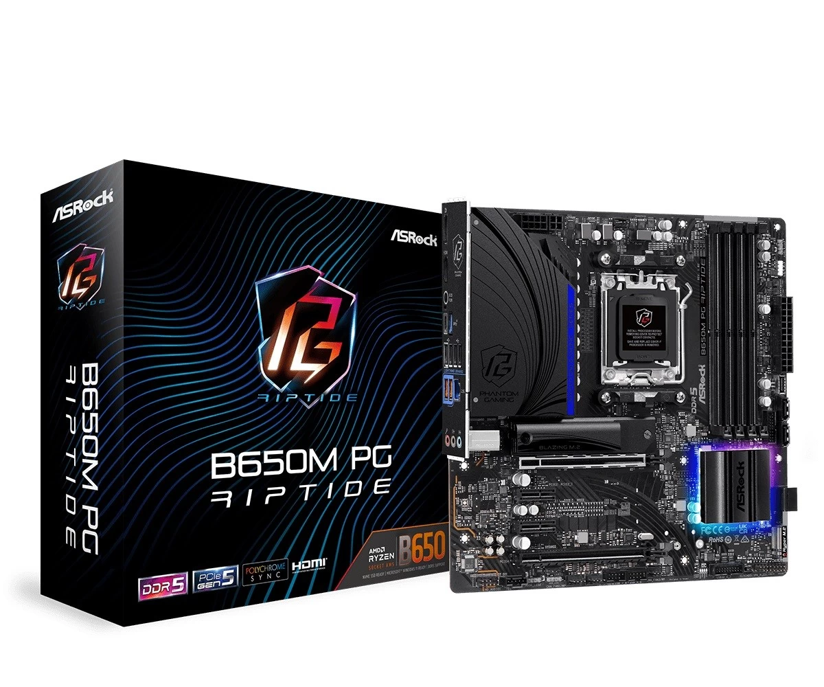 B650M PG RIPTIDE AM5    4DDR5 HDMI/DP mATX
