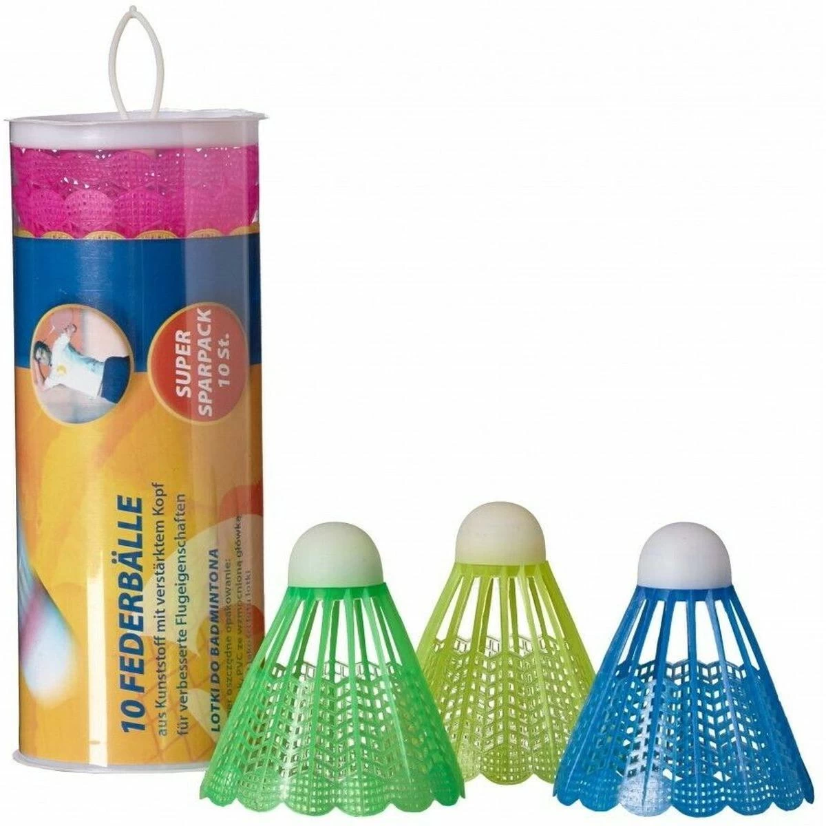 Badmintono Raketė Nailono Spalvos Rinkinys 10 Vnt.
