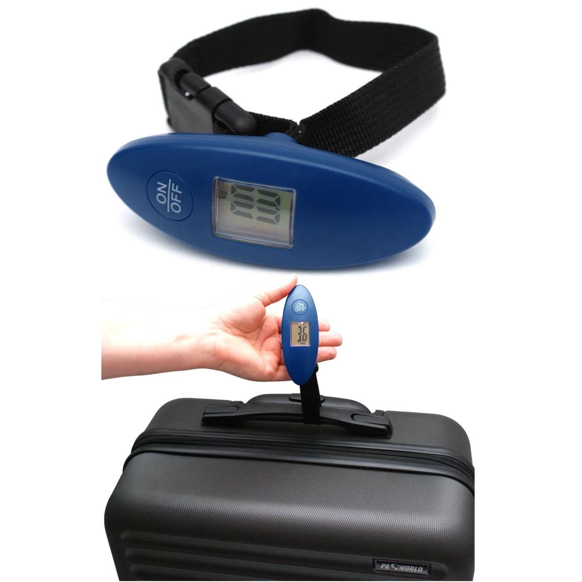 Bagažo Svarstyklės 50 Kg Proworld Blue