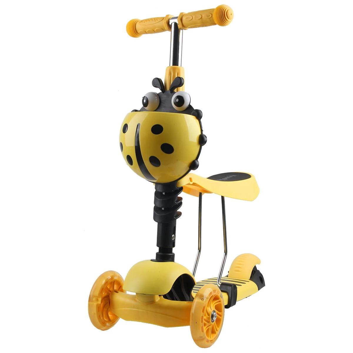 Balansavimo Paspirtukas 3in1 Enero Ladybird Geltonas