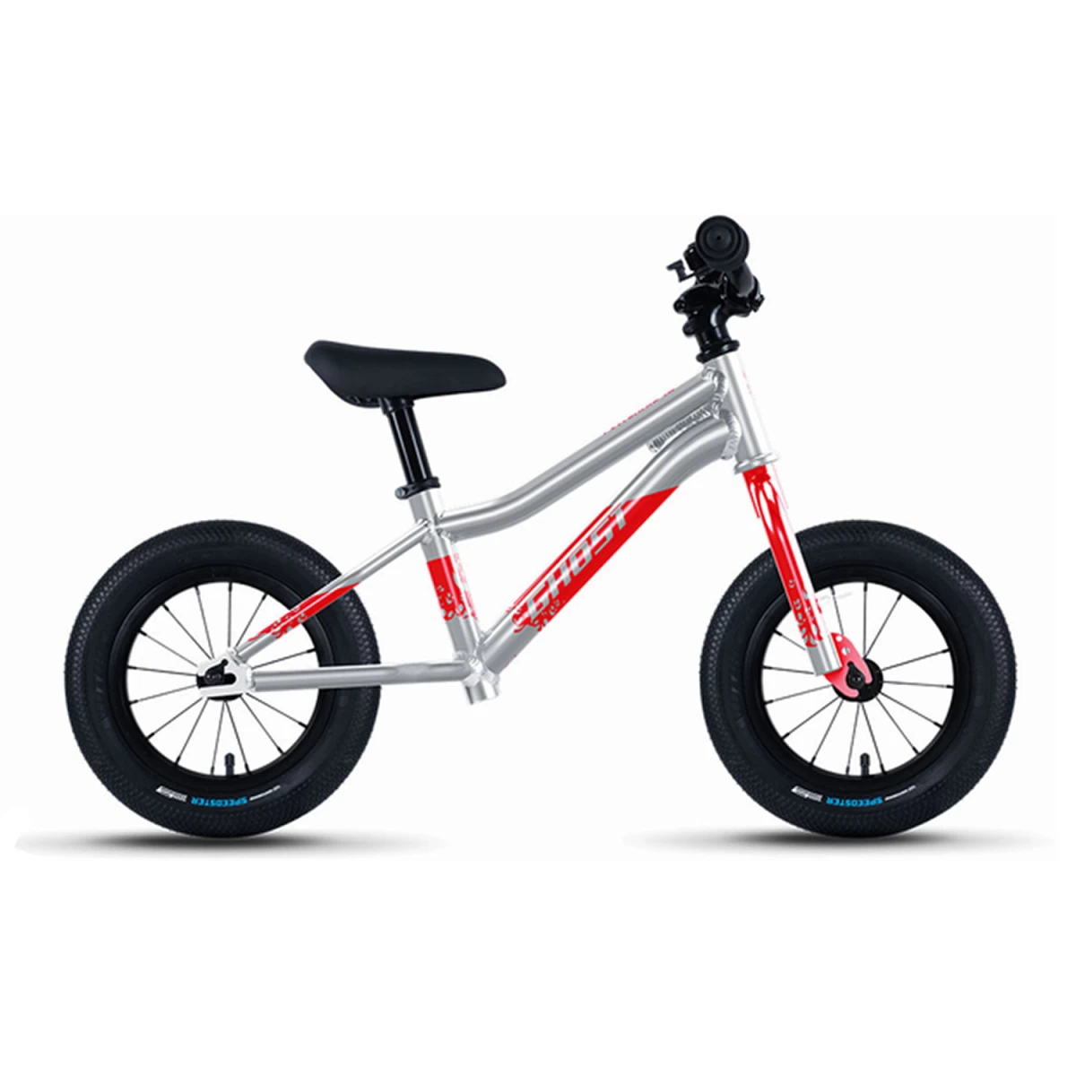 Balansinis dviratis Ghost Powerkiddy 12 (sidabrinis/raudonas)