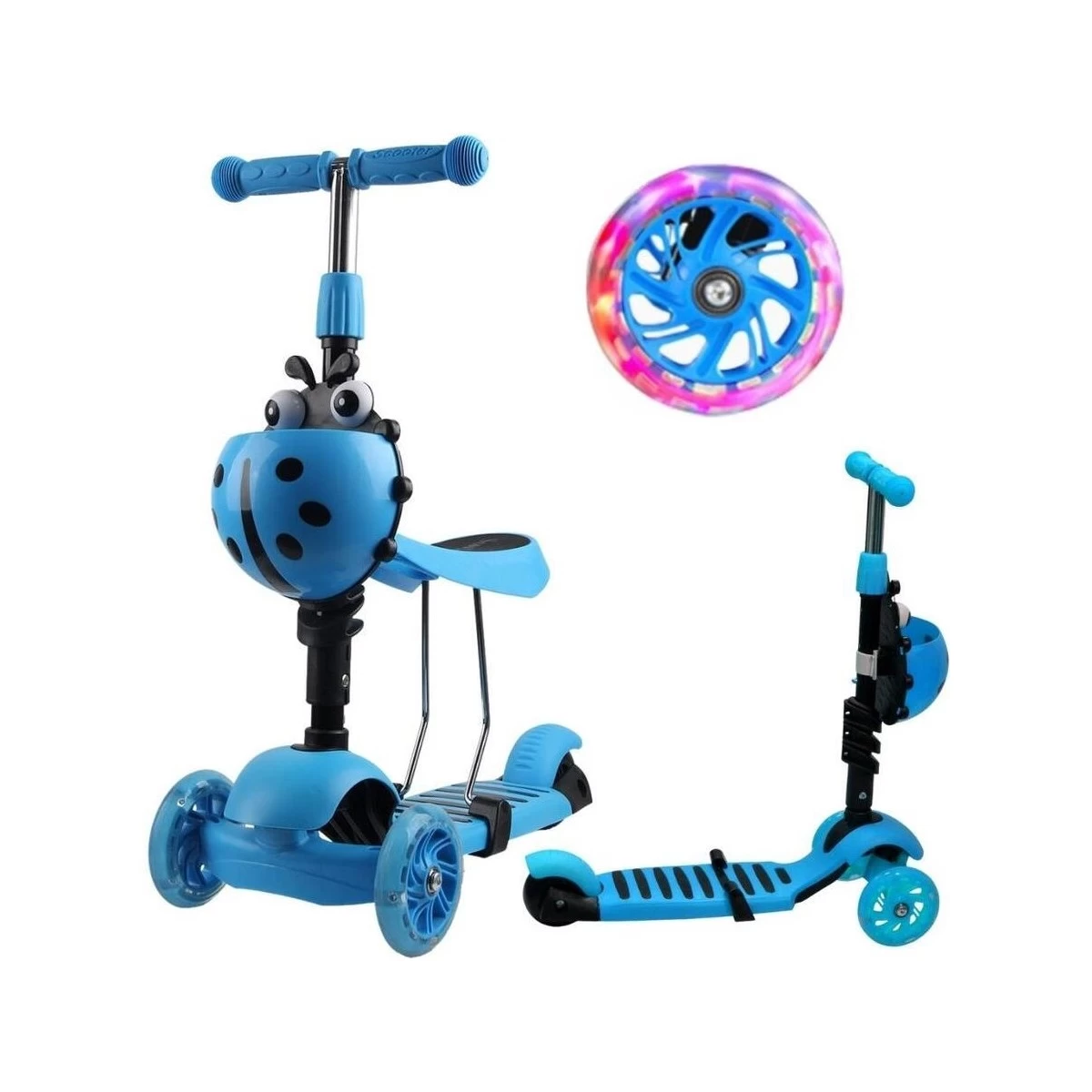 Balansinis Paspirtukas 3in1 Enero Ladybird Blue
