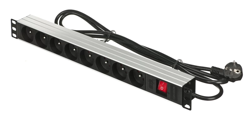 Bar power A-LAN PZ081U (8 x UTE; 16 A (3680 W); 1,8m; black color)