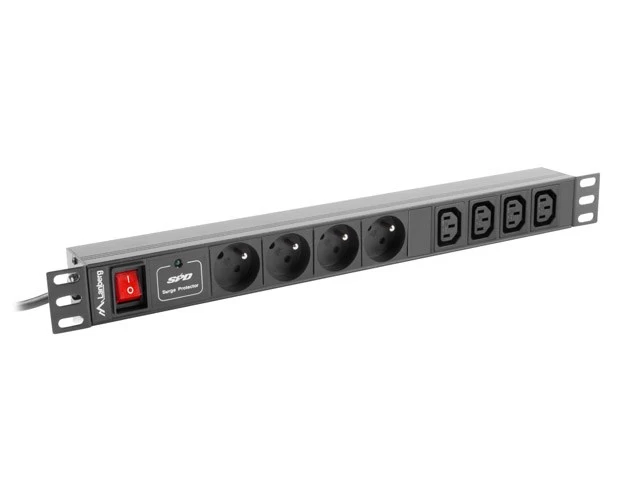 Bar power Lanberg PDU-04E04I-0200-IEC-BK (8 x UTE; 2m; black color)