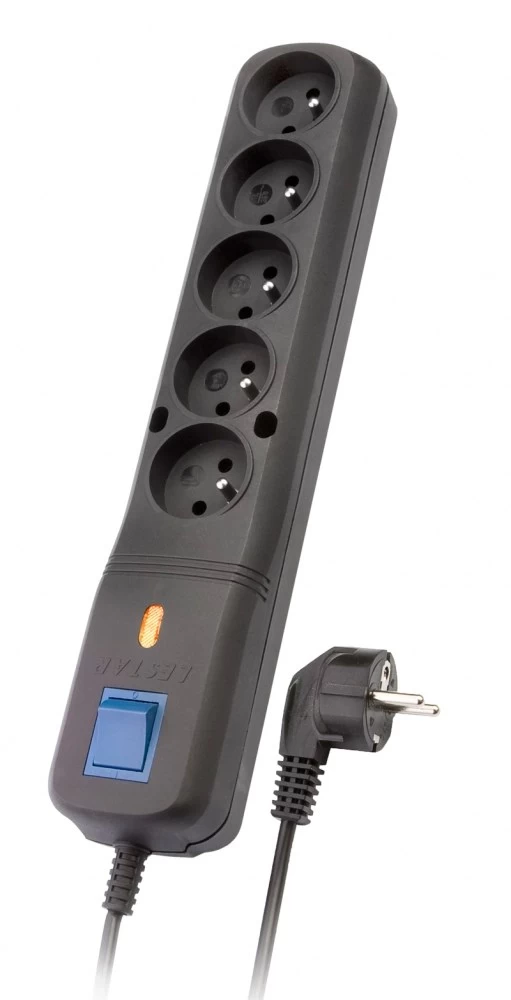 Bar power Lestar LV530W 2,5m (5 x UTE; 10 A; 2,5m; black color)