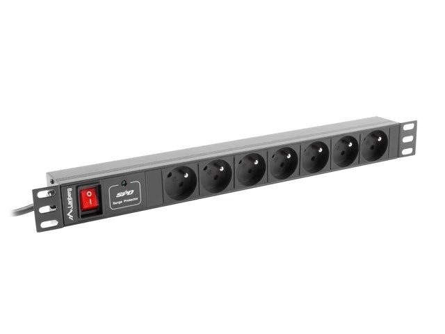 Bar RACK Lanberg PDU-07E-0200-IEC-BK (7 x UTE; 10 A; 2m; black color)