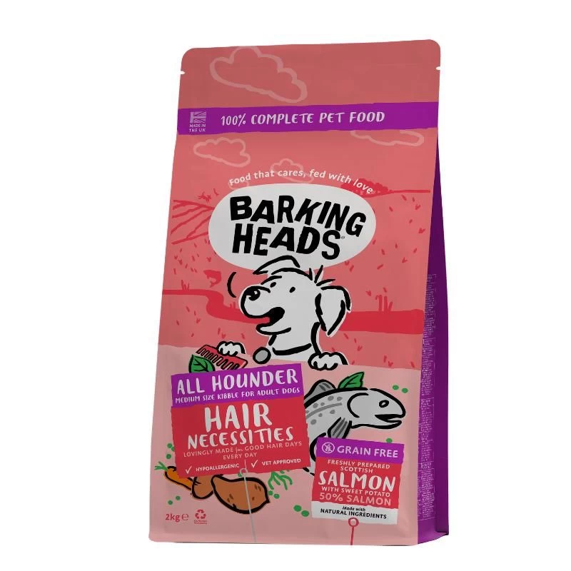 BARKING HEADS Hair Necessities Salmon paš šun su lašiša 2kg (Geriausias iki 2025.07.31), E-BSL2 BARKING HEADS Hair Necessities Salmon paš šun su lašiša 2kg (Geriausias iki 2025.07.31), E-BSL2