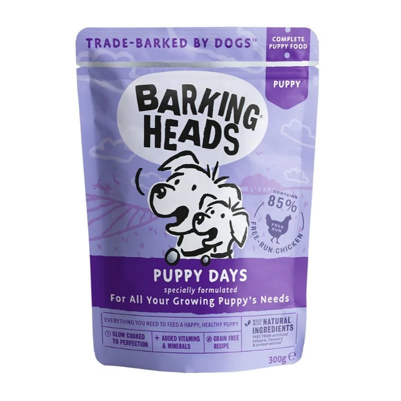 BARKING HEADS Puppy Days konsevai šuniukams 300g 10vnt, BWPY300