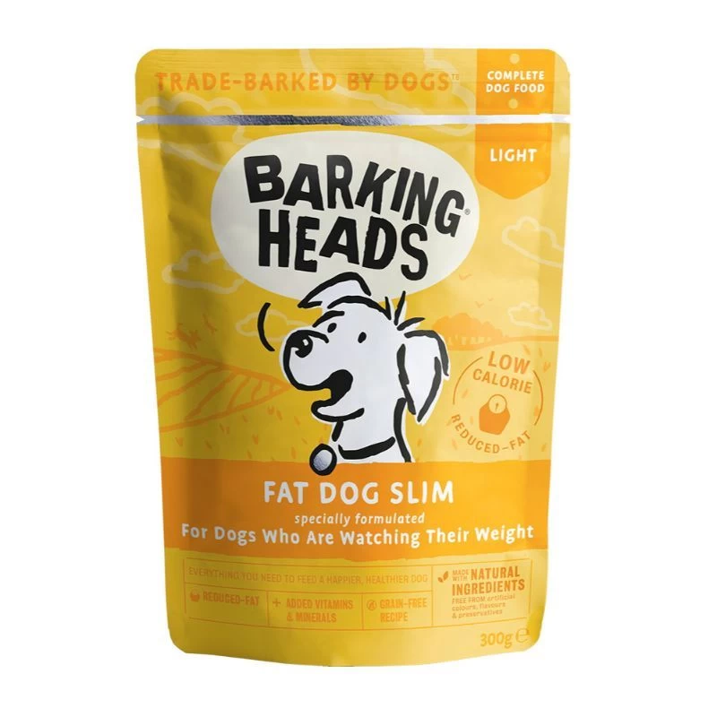 BARKING HEADS Wet Fat Dog Slim lieknėjantiems 300g Pouch, BWLT300