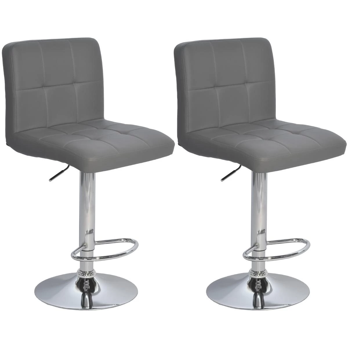 Baro Kėdė Hocker Chair Pilka, 2 Vnt.