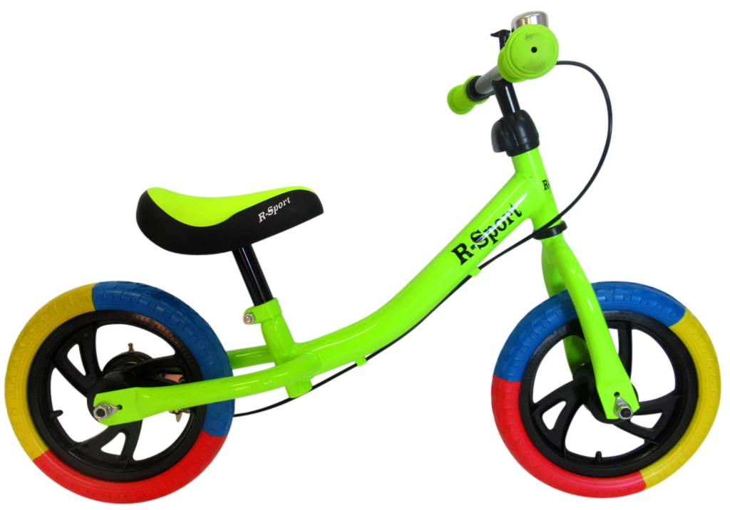 Bėgimo Dviratis R6 žalias R-sport 12&#039;&#039; Stabdys, Skambutis
