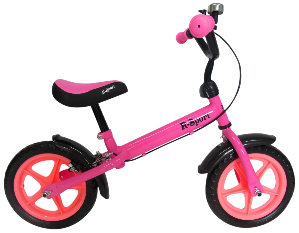 Bėgimo Dviratis R9 Rožinės Spalvos Su R-sport 12&#039;&#039; Stabdžiu, Varpeliu