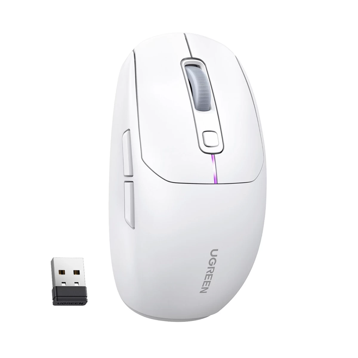 Belaidė bluetooth 5.0 Usb 2,4 Ghz Kompiuterio Pelė - Balta