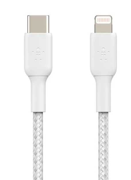 Belkin Braided usb-c     lgihtnint 1m white