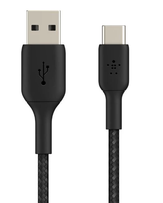 Belkin Braided USB-C     USB-A 2m Black