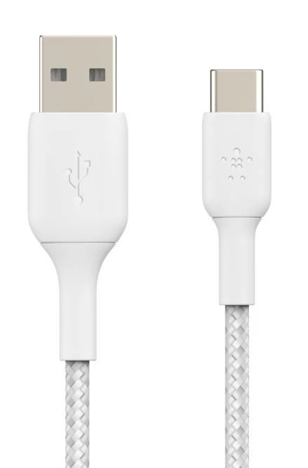 Belkin Braided USB-C     USB-A 3m White