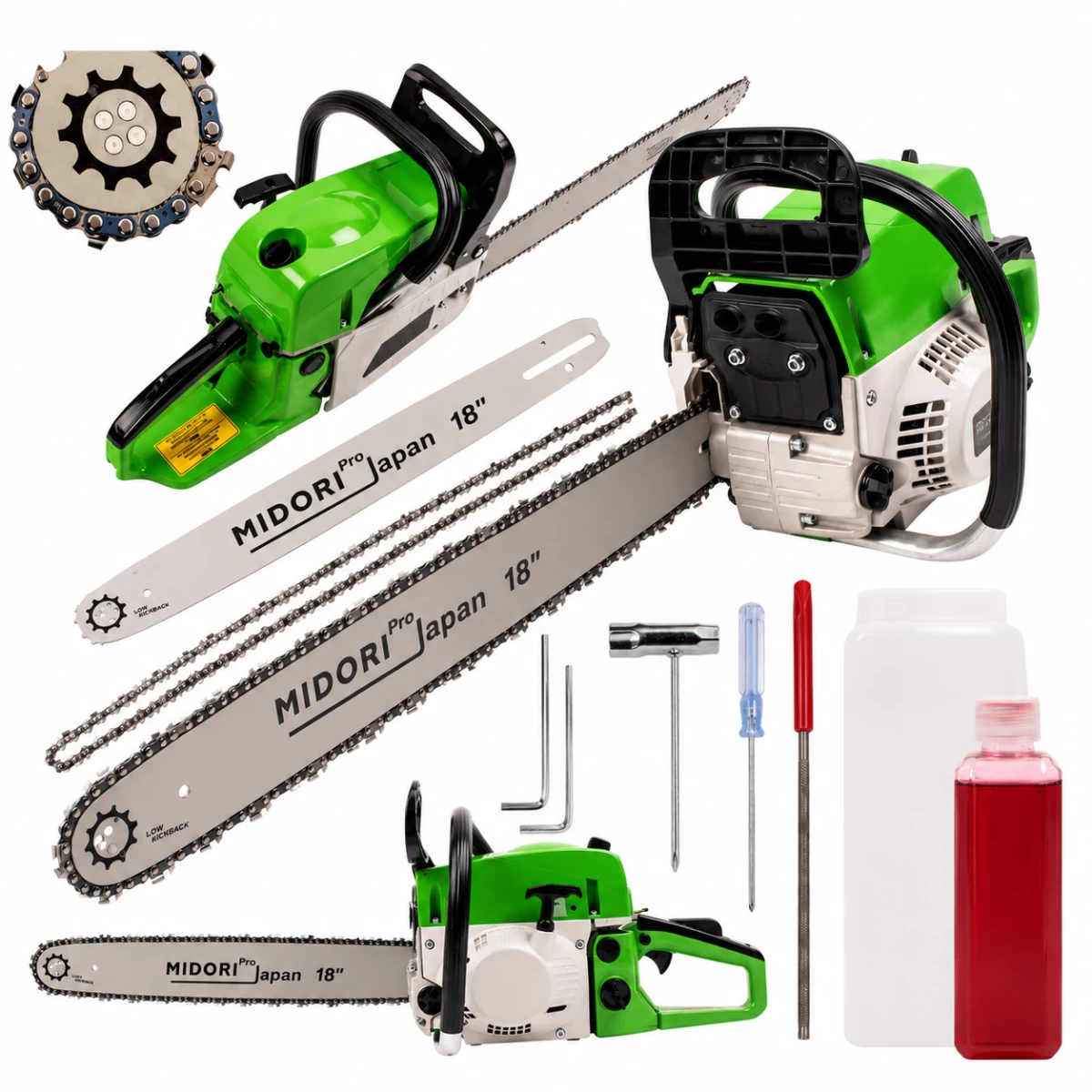 Benzininis grandininis pjūklas Midori Japan, MP-102 6.2AG