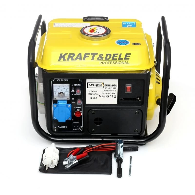 Benzininis vienfazis elektros generatorius  1200W 12/230V KD109Z