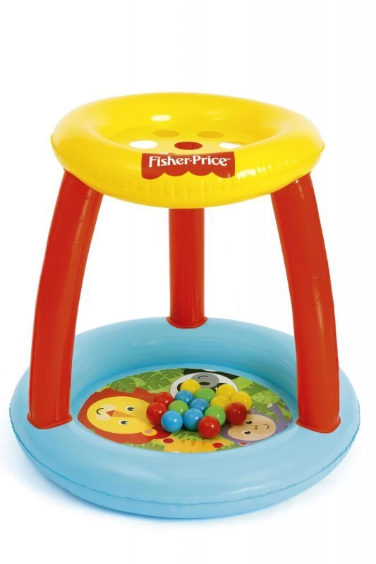 Bestway 93541 Fisher Price Baseinas Su Baldakimu Ir Kamuoliukais Animal Friends