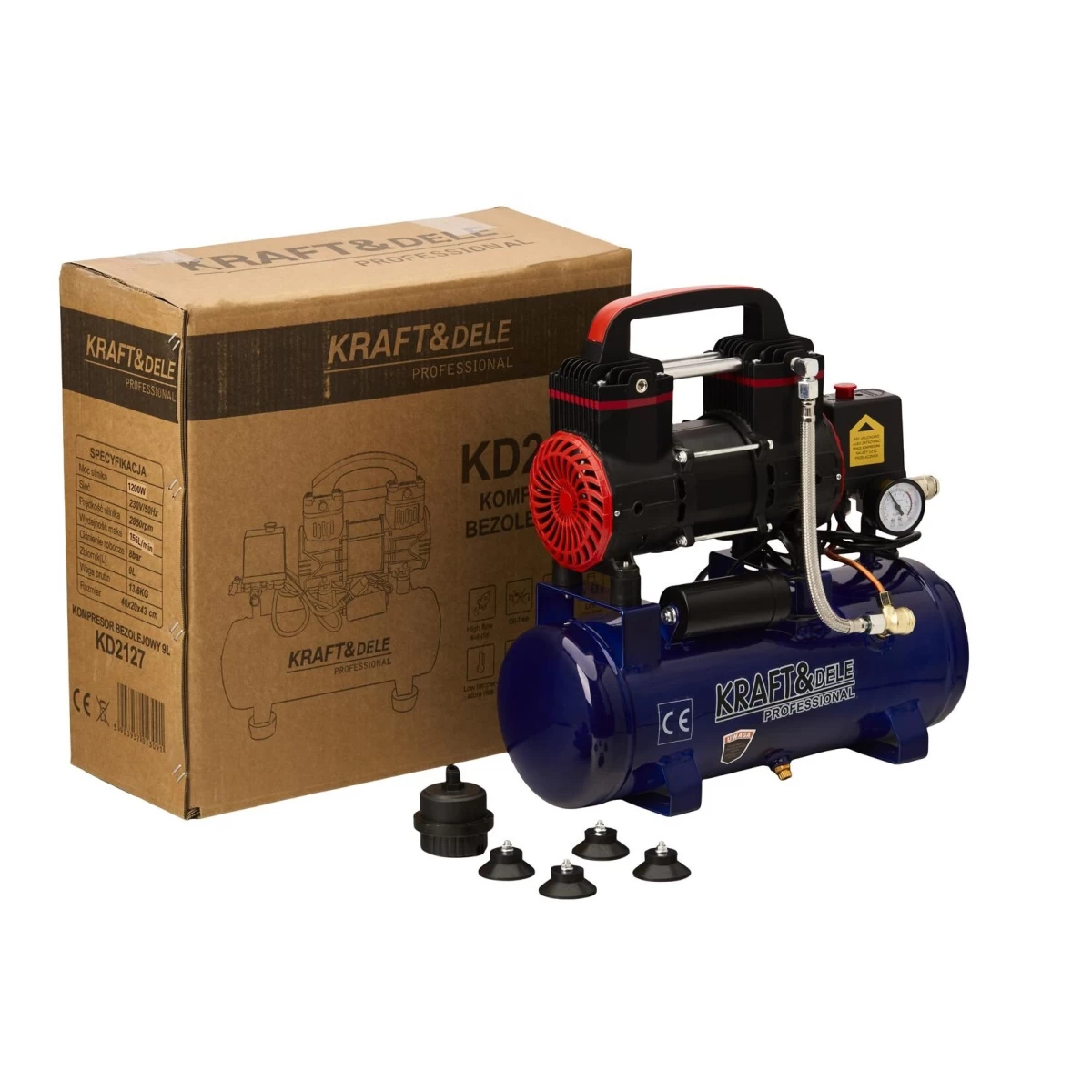 Betepalinis kompresorius 9L 1200W 155L/MIN KD2127