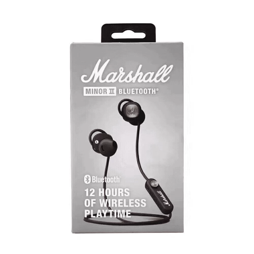 Bevieliai Ausinukai Marshall Minor II BT, juoda