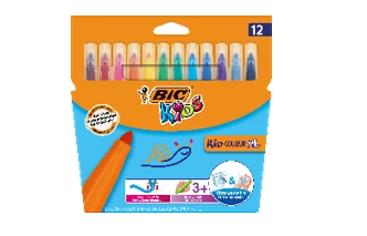 BIC Flomasteriai KID Couleur XL, 12 spalvų rinkinys NP