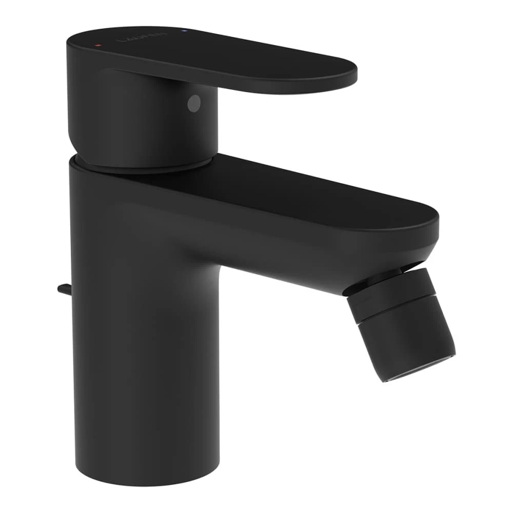 Bidė maišytuvas LAUFEN PRO X 100 mm, su click-clack dugno vožtuvu, juodas matinis, HF506910198000
