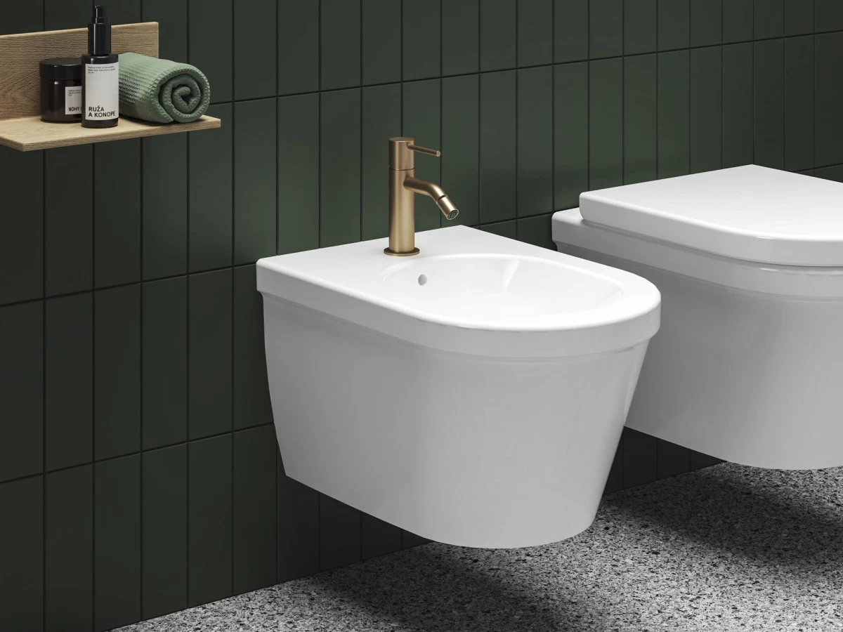 Bidė maišytuvas Ravak Espirit 154 mm be dugno vožtuvo, Rose Gold Brushed X070355