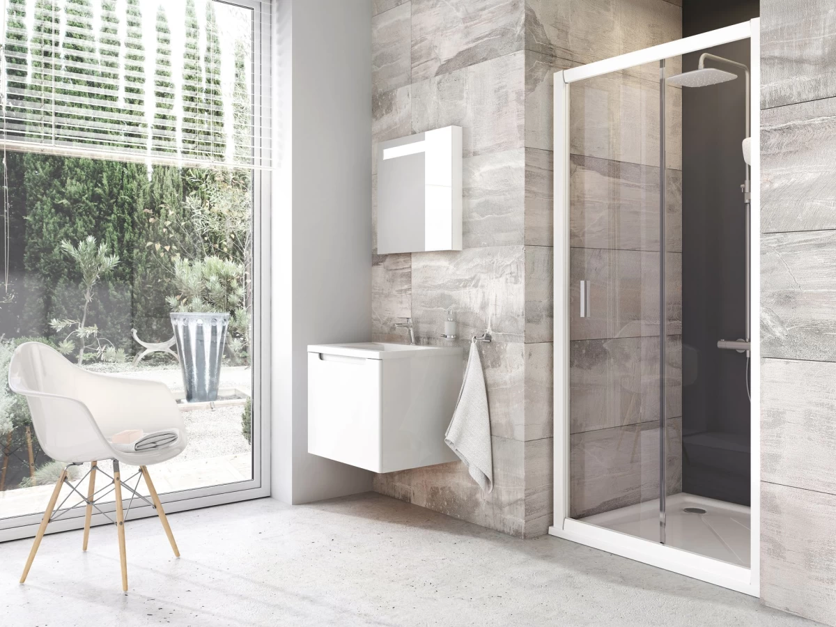 BLDP2-100 balta+stiklas Transparent