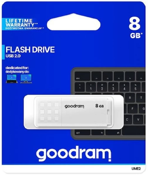 Blykstės Atmintinė Goodram Ume2 8 Gb White (8 Gb /usb 2.0 / White )