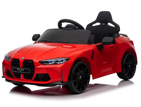 Bmw M4 Red Akumuliatorinis Automobilis Eva Odinis Nuotolinio Valdymo Pultelis