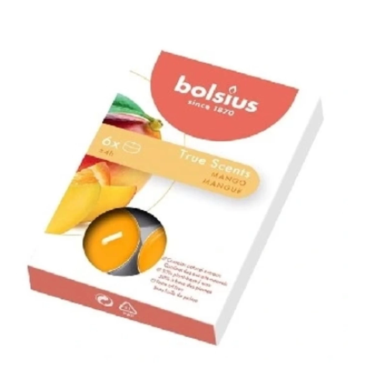 bolsius Mango Vaško Lydytuvai, 6 Vnt.