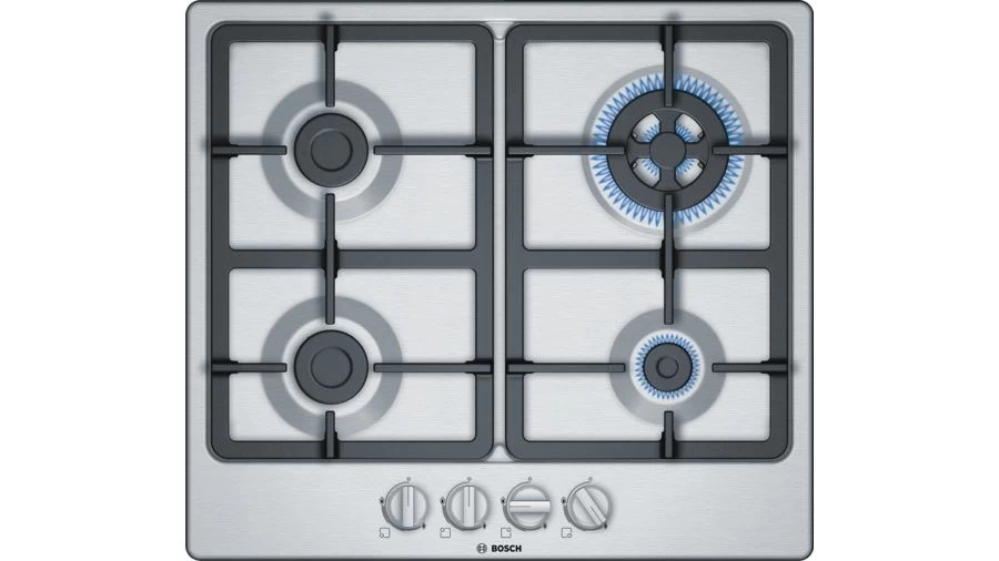 Bosch Serie 4 PGH6B5B90 hob Stainless steel Built-in Gas 4 zone(s)