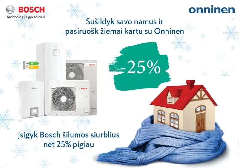 Bosch šilumos siurbliai oras-vanduo