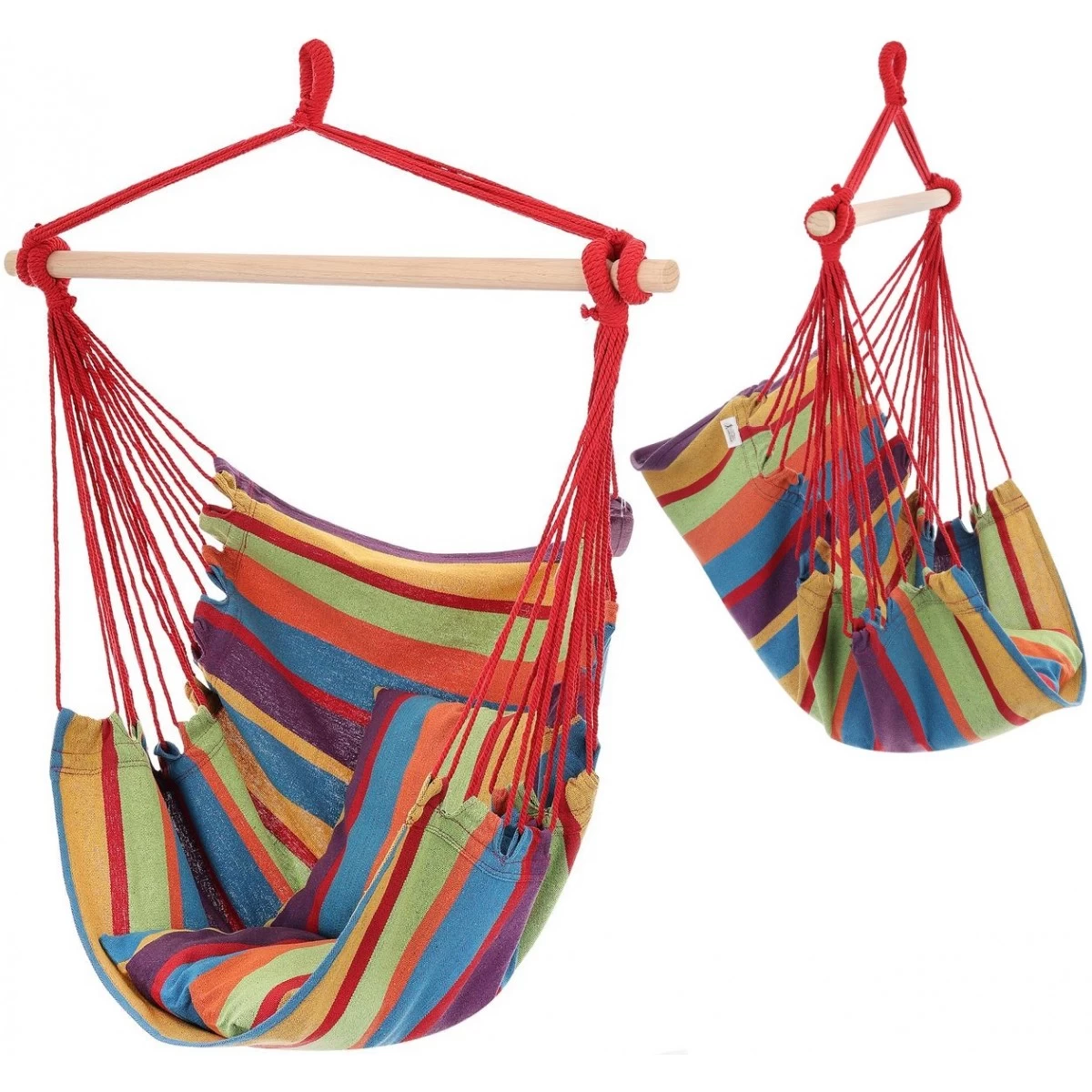 Braziliškas Fotelis Hamakas 100x100 Cm Su 2 Pagalvėlėmis 40x40 Cm